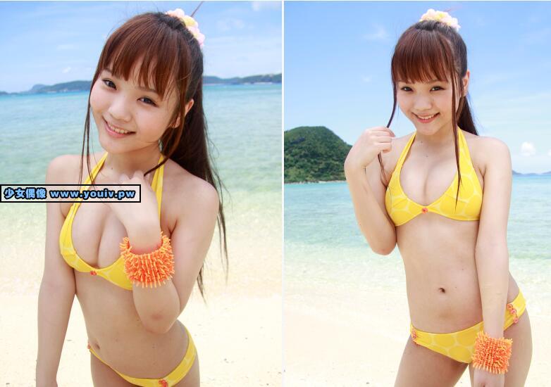 crepe Sara Mizuki 水城サラ ピンクの水着 黄色水着